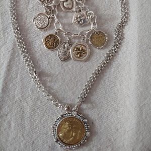 Brighton The Saint Series Necklace and Charm Bracl